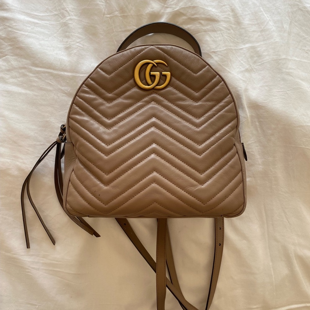 GUCCI MARMONT LEATHER BACKPACK